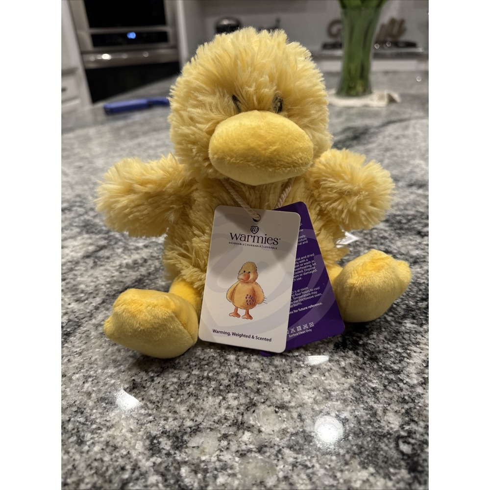 Warmies: DUCK JR. NEW Cozy Plush Heatable Lavender Scented‎ Stuffed Animal